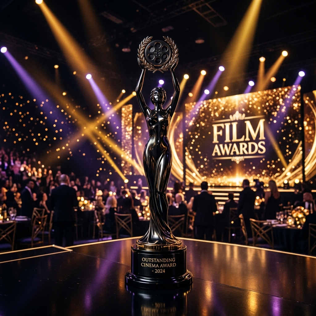 Filmfare Awards South Trophy under golden spotlights